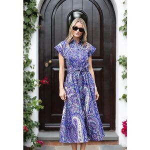 Julia Amory Betty Dress in Beach Paisley NWT Sz. L